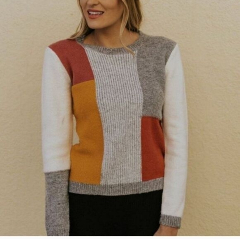 Roolee Colorblock Mohair Wool Blend Women’s Sweater size S